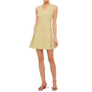 SUNO Yellow Floral Mini Dress